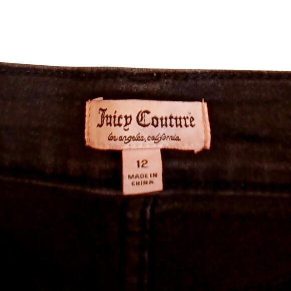 Juicy Couture Womens Black Stretchy Straight Leg Jeans - Size 12 - Picture 7 of 7